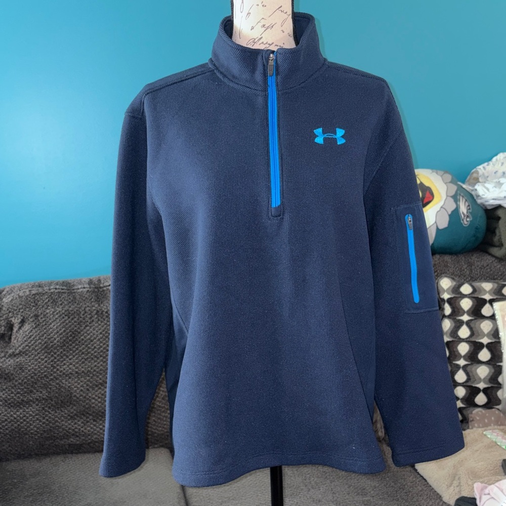 Under Armour Waffle Knit Quarter-Zip Fleece, XL